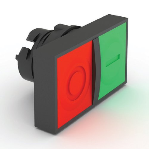 Головка кнопки Tekfor LAY4-EL83 двойная плоская с маркировкой "О" и "I" фото Головка кнопки Tekfor LAY4-EL83 двойная плоская с маркировкой "О" и "I" картинка